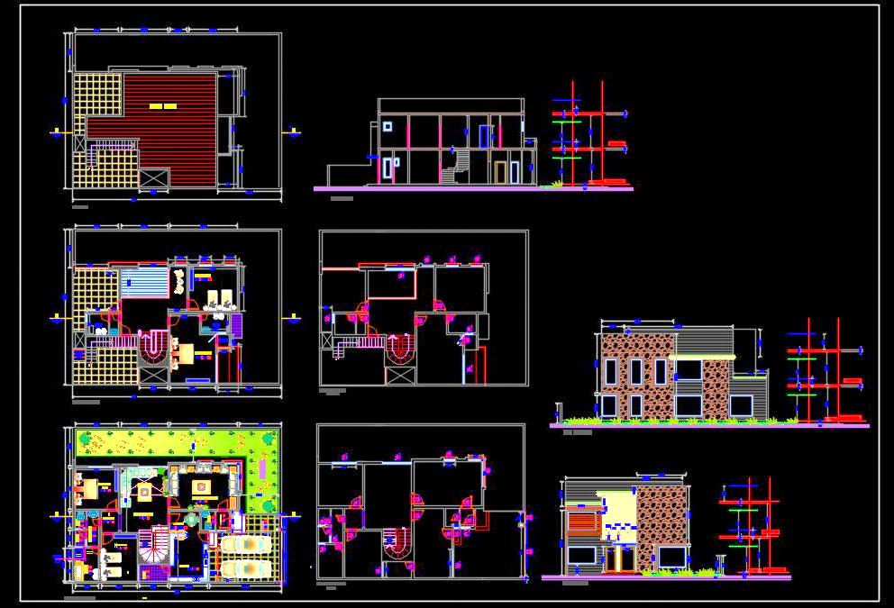 Duplex House DWG Download- Duplex House DWG Download